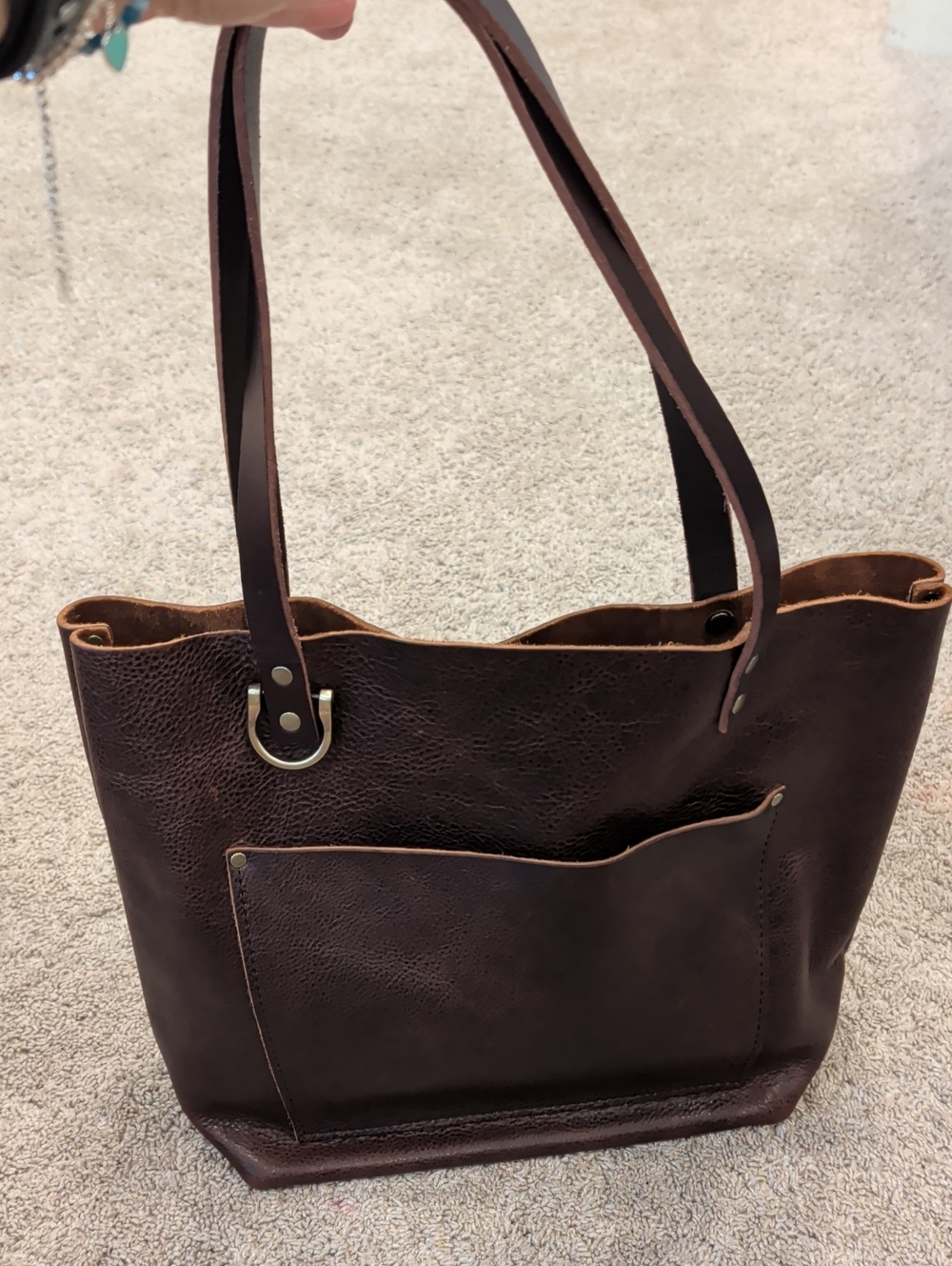 Portland Leather Classic Medium Tote - Coldbrew